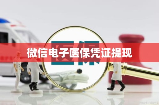 驻马店微信电子医保凭证提现
